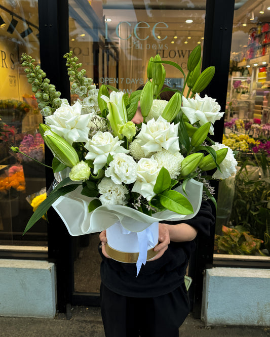 Serene White Bloom Box