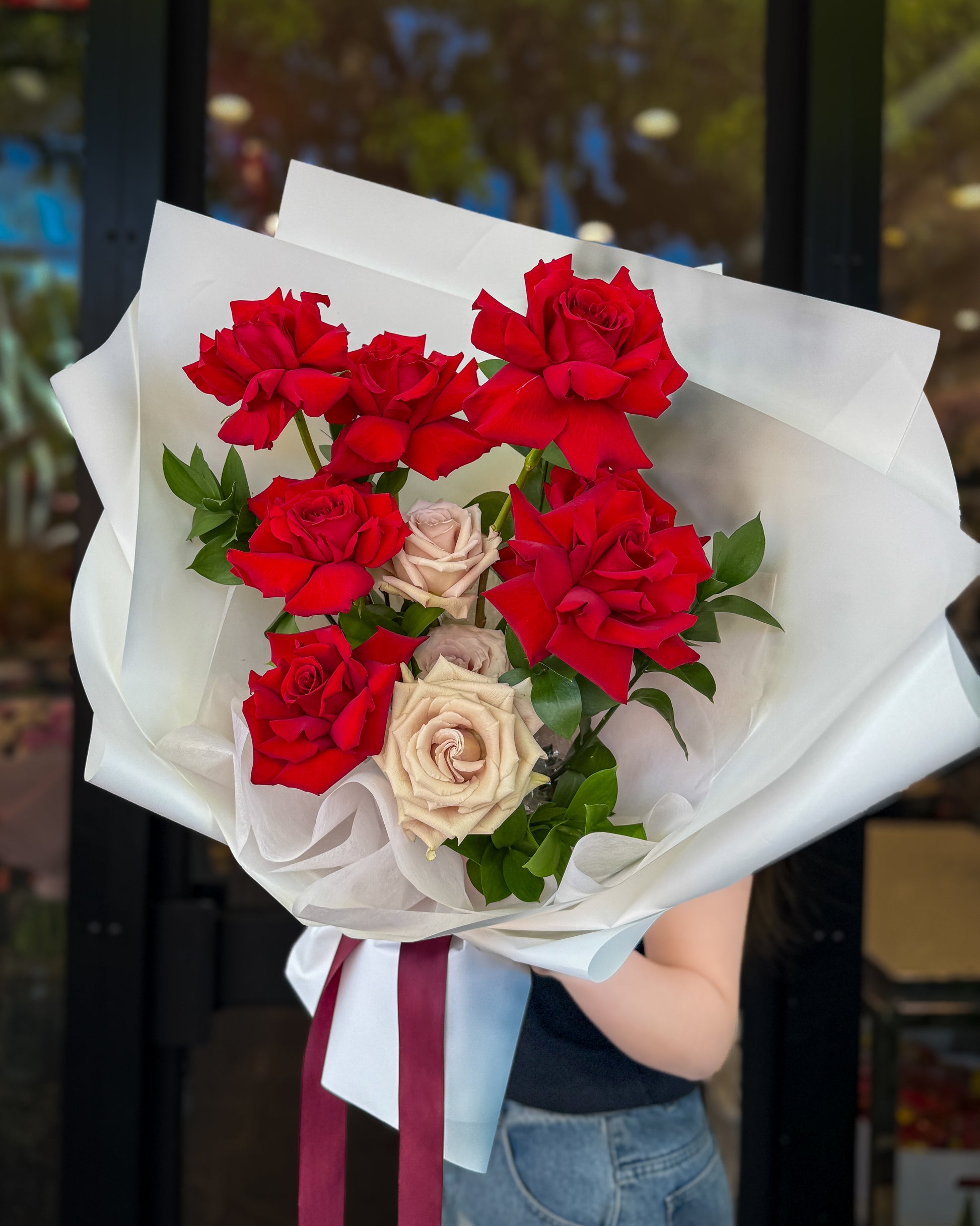 Ivory & Crimson Bouquet