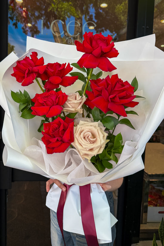 Ivory & Crimson Bouquet