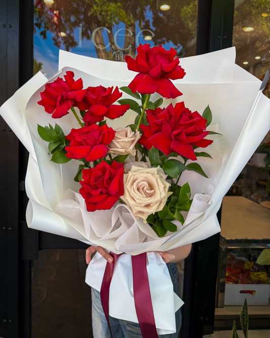 Ivory & Crimson Bouquet