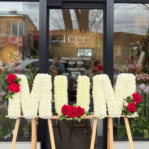 'MUM' Floral Tribute Stand