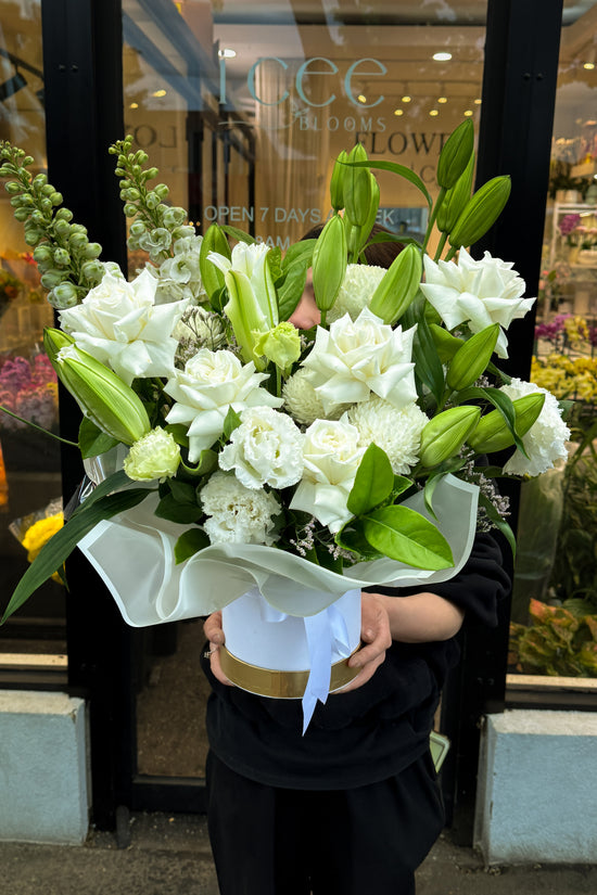 Serene White Bloom Box