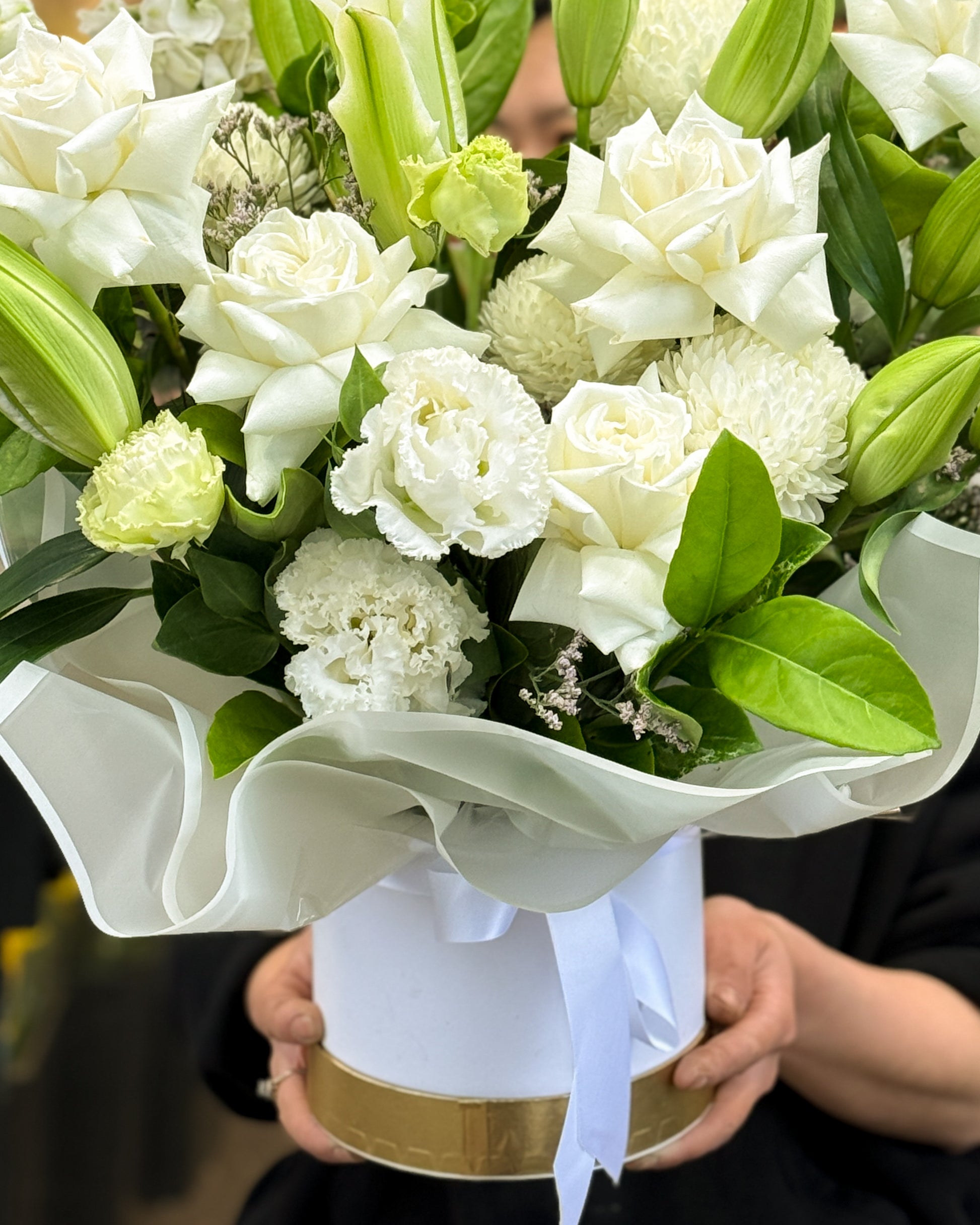 Serene White Bloom Box